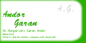 andor garan business card